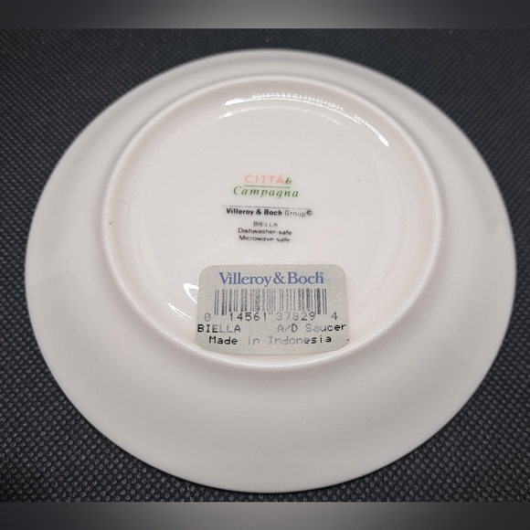 Villeroy & Boch Citta & Compagna Biella 4 Demitasse Cups/Saucers Espresso NEW - Picture 11 of 12